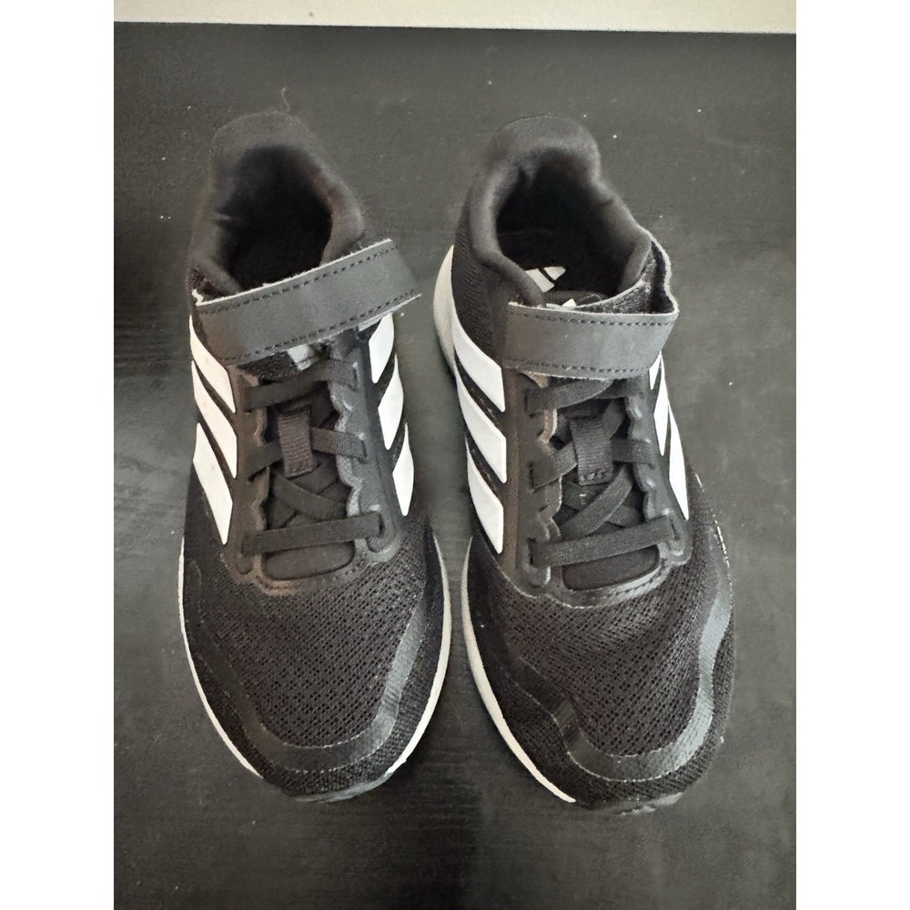 boys adidas shoes, black and white, no tears, great condition, size 12
